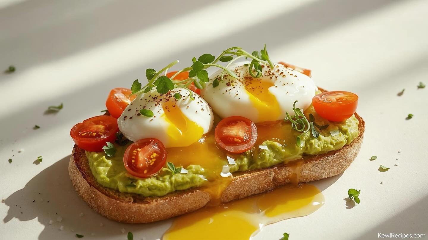🥑✨ Sunday mornings taste better with creamy avocado, soft poached eggs, and juicy cherry tomatoes — all on perfectly toasted sourdough 😍☀️Tag your brunch buddy who’d love this! 🍳💚📍Recipe on 👉 KewlRecipes.com#AvocadoToast #HealthyBreakfast #BrunchGoals #FoodieLove #EggLovers #YolkPorn #KewlRecipes #BreakfastInspo #EasyRecipes #HomeCooking #HealthyEats #FoodPhotography #MorningVibes #Foodstagram #brunchtime