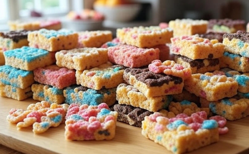Colorful Cereal Bars for After-School Fun